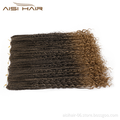 Aisi Hair Goddess Faux Locs Crochet Braids Hair Extensions Synthetic Curly End Faux Locks Braids Hairpieces For Black Women